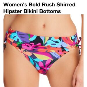 BLEU ROD BEATTIE Bikini Bottoms Size 8Hipster High Waisted Beach NWT